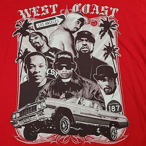 Phat Doc 90s West Coast Rap XL T Shirt NWA Tupac Ice Cube Eazy-E Dr Dre Snoop - Picture 3 of 10